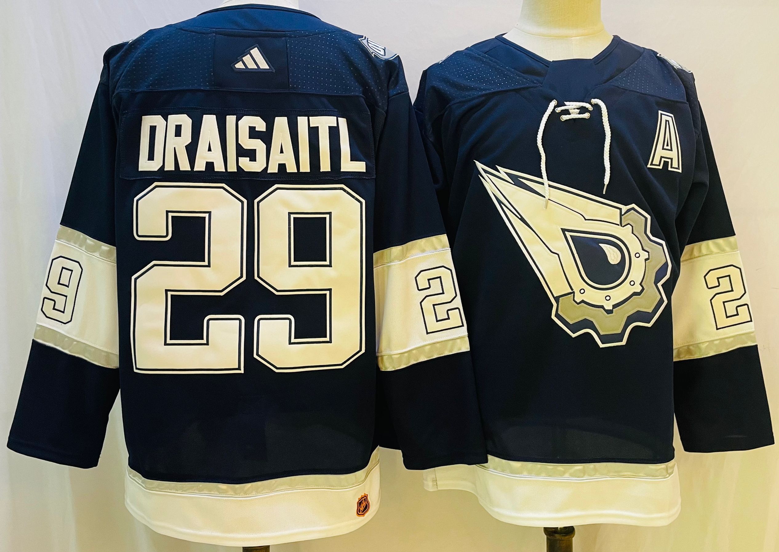 Men Edmonton Oilers #29 Draisaitl Blue Throwback 2022 Adidas NHL Jersey->detroit red wings->NHL Jersey